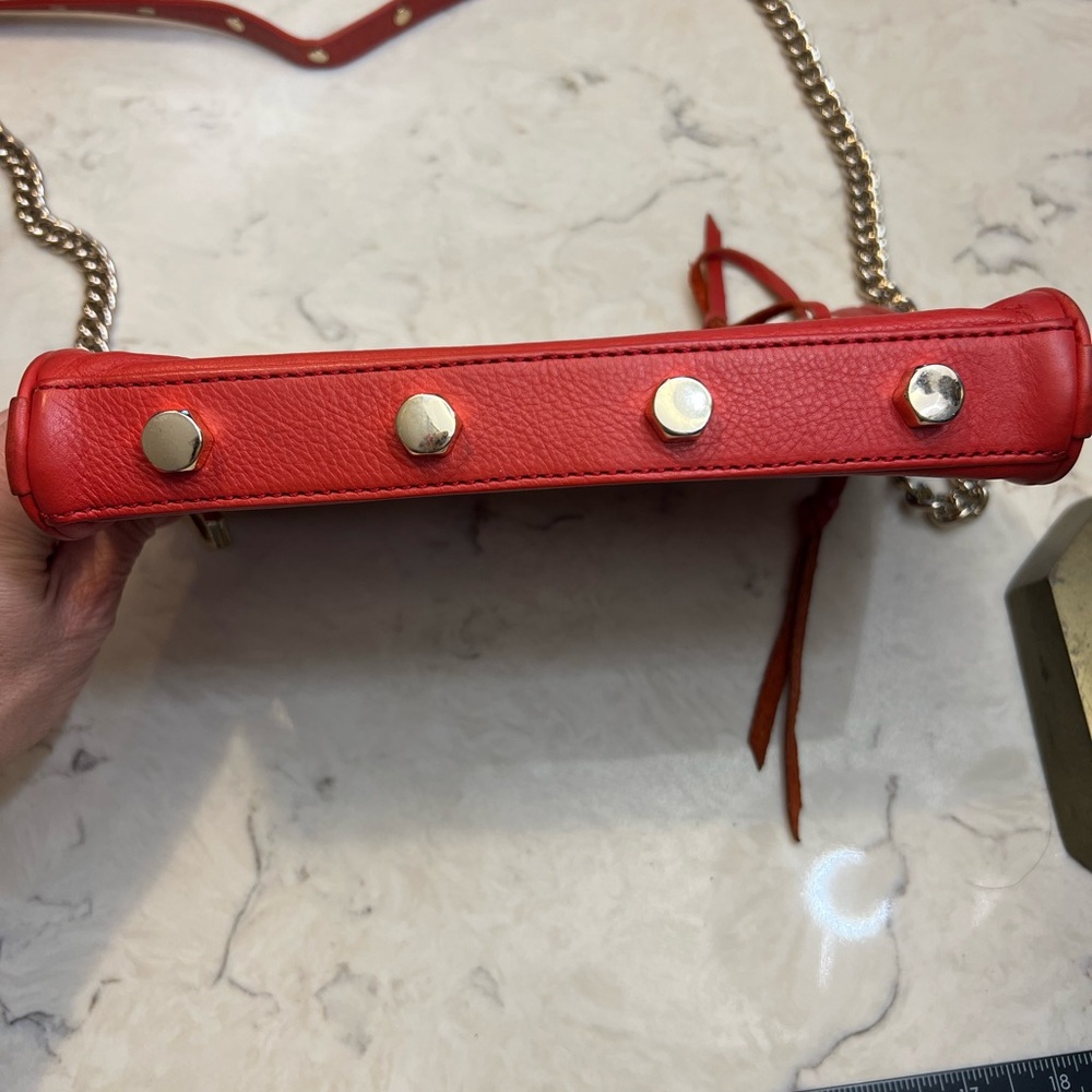 Rebecca Minkoff‎ Red Crossbody Bag with Chain Strap - Picture 6 of 7